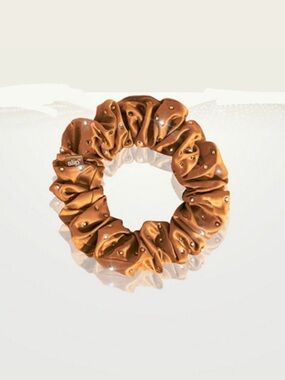 slip Jewelled silk Scrunchie - Bronze